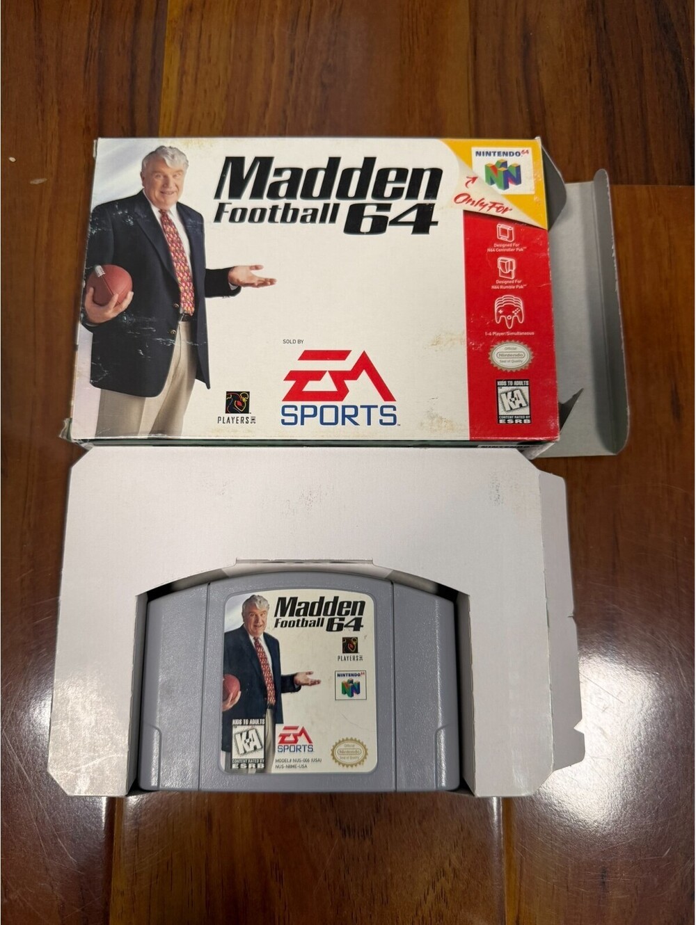 Madden Football 64 (Nintendo 64, 1997) Box No Manual